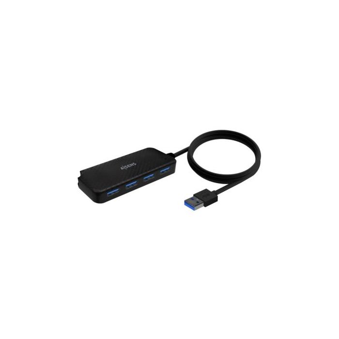 AISENS - HUB USB 3.0, TIPO A/M-4XTIPO A/H, NEGRO, 60CM