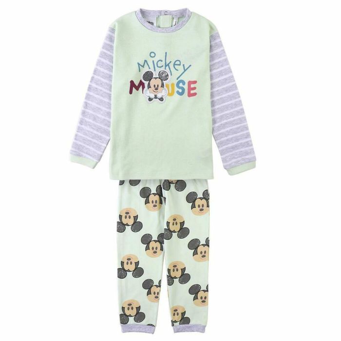 Pijama Infantil Mickey Mouse Rosa Verde Gris 0 Pijama Infantil Mickey Mouse Rosa Verde Gris 0