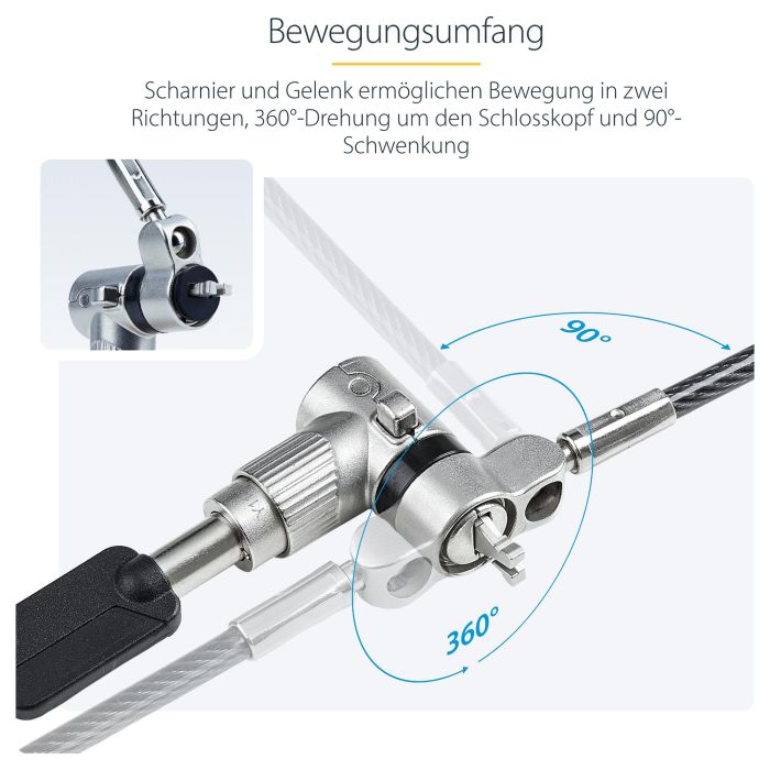 Videocámara de Vigilancia Startech UNIVKA25-LAPTOP-LOCK Videocámara de Vigilancia Startech UNIVKA25-LAPTOP-LOCK
