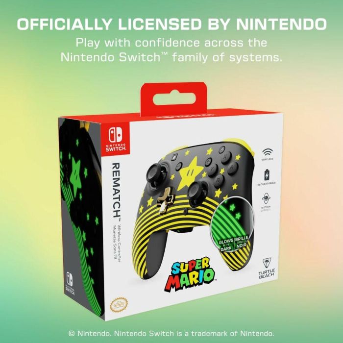 TURTLE BEACH TBC-8101-75 Mando inalámbrico Nintendo Switch Rematch Super Mario Star 5 TURTLE BEACH TBC-8101-75 Mando inalámbrico Nintendo Switch Rematch Super Mario Star 5