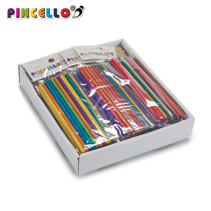 Set 20 Palos de Madera Redondos Pincello - 0.5x20.5x9.5 cm, Surtido Colores (48 Unidades) 2 Set 20 Palos de Madera Redondos Pincello - 0.5x20.5x9.5 cm, Surtido Colores (48 Unidades) 2
