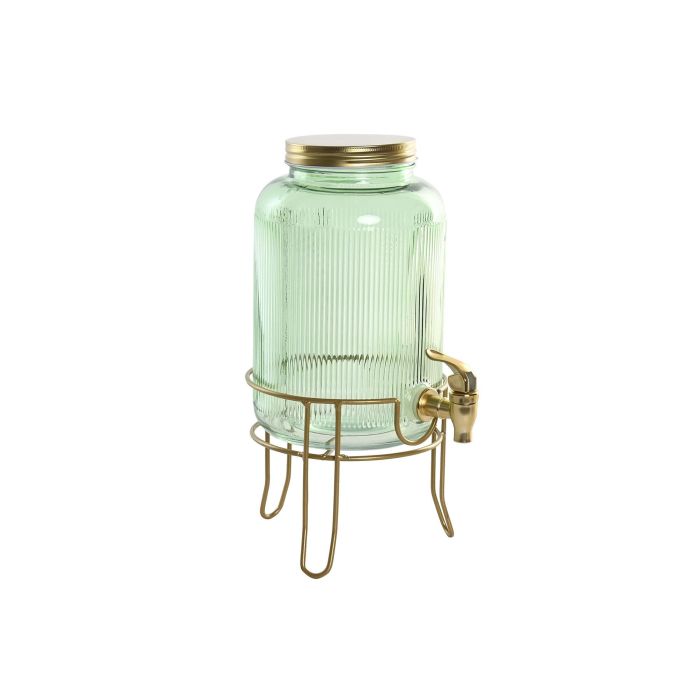 Dispensador Bebidas Glam DKD Home Decor Verde Dorado 16 x 24.6 x 16 cm Dispensador Bebidas Glam DKD Home Decor Verde Dorado 16 x 24.6 x 16 cm
