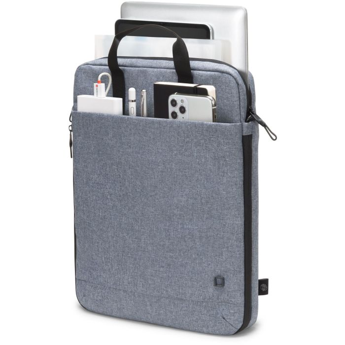 DICOTA MOTION 13 Eco Tote Bag para Portátiles 13-15.6" Azul Denim, Poliéster PET Reciclado con Compartimento para Tableta 7