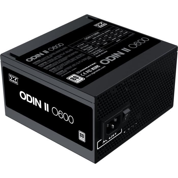 Fuente de alimentación para PC - XIGMATEK - Odin II O600 - 600W - 80Plus - No modular - Ventilador de 120 mm - Negro Fuente de alimentación para PC - XIGMATEK - Odin II O600 - 600W - 80Plus - No modular - Ventilador de 120 mm - Negro