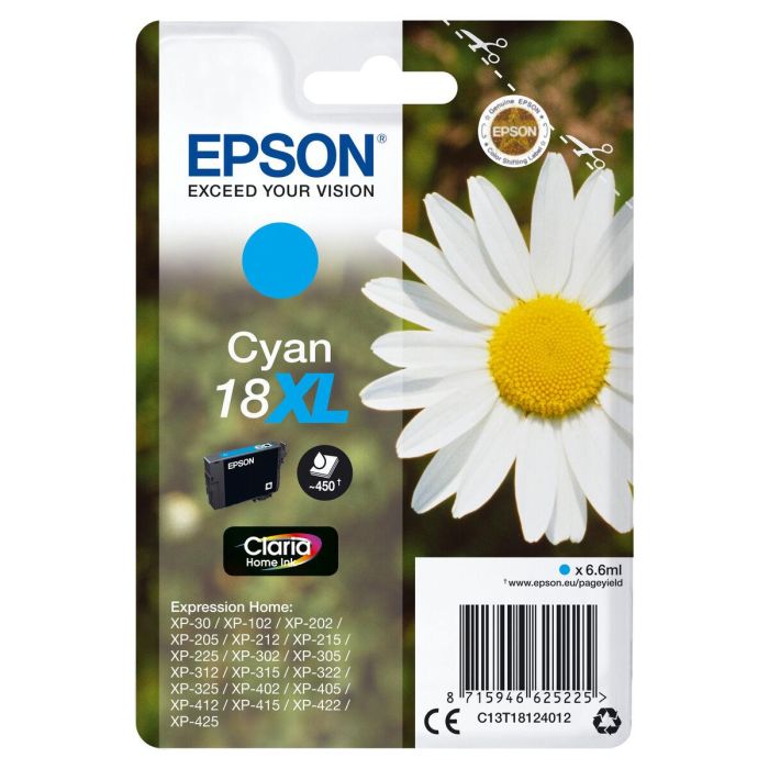 Cartucho de Tinta Original Epson C13T18124022 Azul oscuro Cian Cartucho de Tinta Original Epson C13T18124022 Azul oscuro Cian