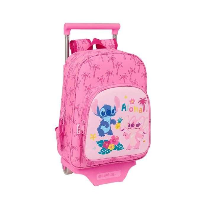 Safta Mochila con Carro 185+Carro 705 Stitch "Chill" Set de Bolso Infantil 26x34x11 cm