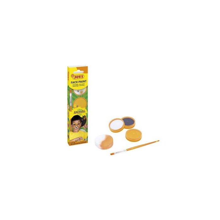 Maquillaje Jovi Crema Face Paint Set Animals Bote De 8 Ml Caja De 3 + Accesorios