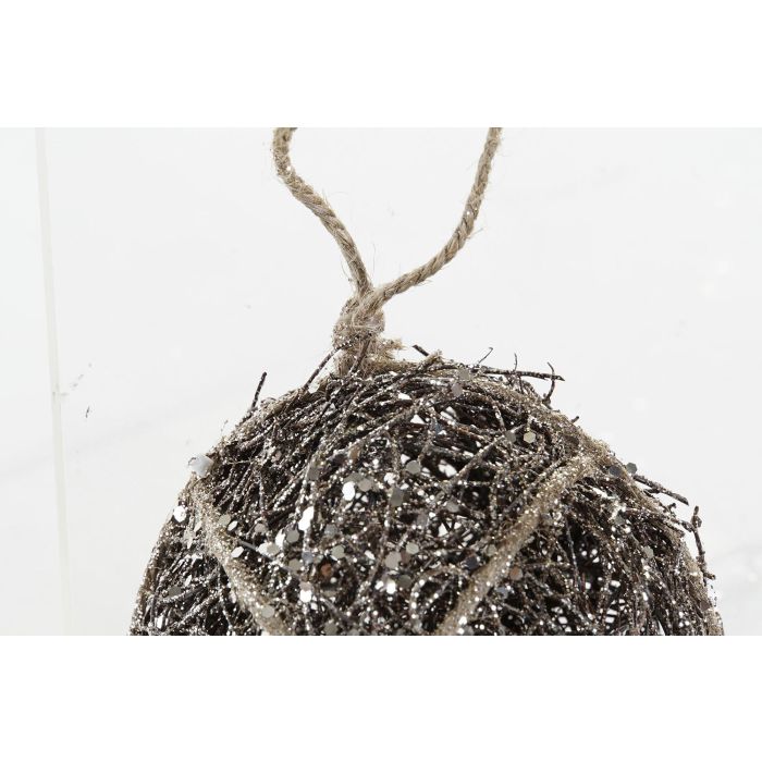 DKD Home Decor Adorno Colgante para Decoración Navideña Estilo Alpino de Ratán Marrón, 10x10x10 cm - Pack de 6 Unidades 1 DKD Home Decor Adorno Colgante para Decoración Navideña Estilo Alpino de Ratán Marrón, 10x10x10 cm - Pack de 6 Unidades 1