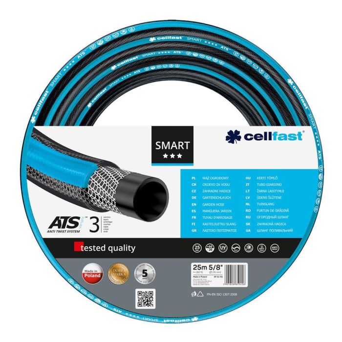 Manguera de riego smart ats de 15 mm x 25 m cellfast