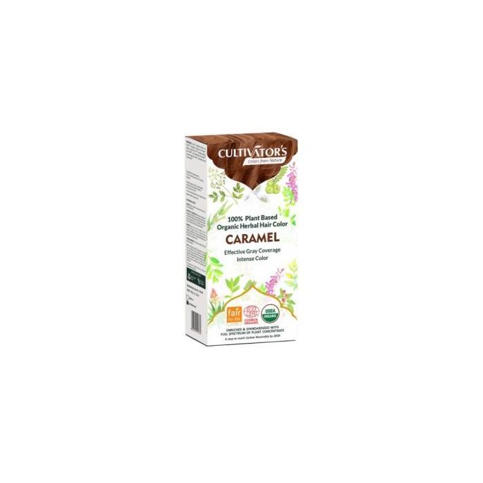 CULTIVATORS Tinte Orgánico Caramelo 100g Ecocert - Coloración Vegana Cabello, Cobertura 100% Canas