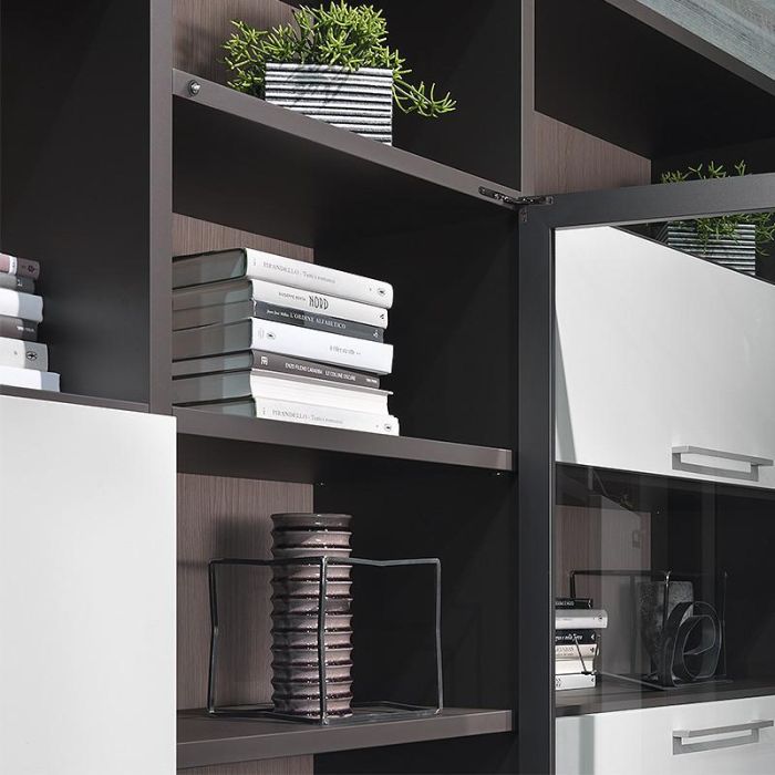 Salice CELPX66XXV Bisagra AIR Cierre Push Acabado Titanio 105°, Oculta para Muebles de Cocina y Baño, Zamak 2