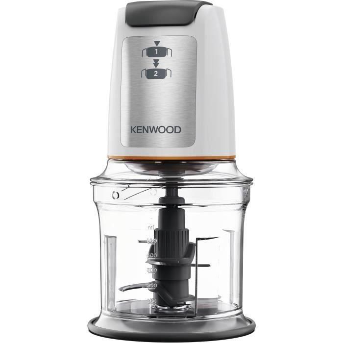 KENWOOD CHP61.00WH - Mini picadora 0.8L - 4 cuchillas de acero inoxidable - 500W - Base antideslizante - Blanco