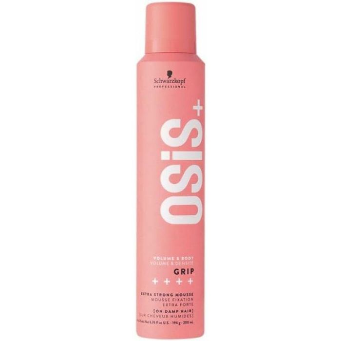 Schwarzkopf OSiS Grip Espuma de Fijación Extrafuerte para Cabello, Voluminizadora y Protección Térmica, 200 ml 2