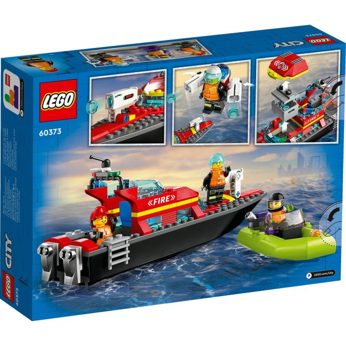LEGO 60373 El bote de rescate de los bomberos, juguete flotante con jetpack y minifigurinas 14