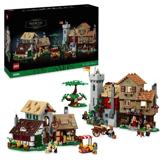 LEGO Icons 10332 Plaza de la Ciudad Medieval - Decoración del hogar para adultos LEGO Icons 10332 Plaza de la Ciudad Medieval - Decoración del hogar para adultos