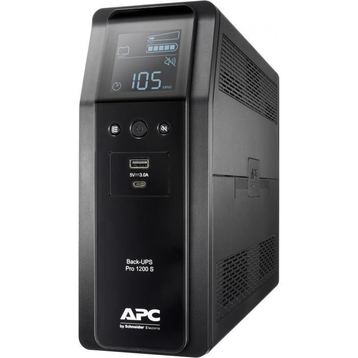 APC BACK UPS PRO BR 1200VA - Sistema de alimentación ininterrumpida (UPS) 1.2 kVA 720 W, 8 salidas AC, BR1200SI 4