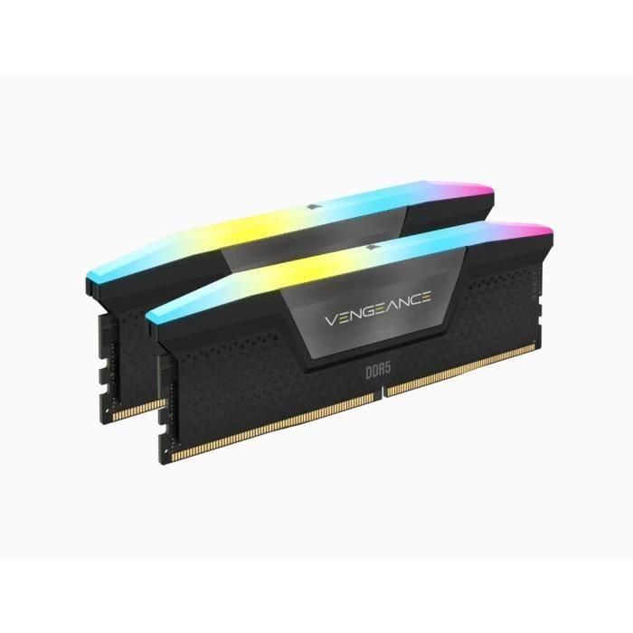 Memoria RAM - Corsair - Revenge RGB DDR5 - 32GB 2x16GB DIMM - 6000 MHz - 1.35V - Negro (CMH32GX5M2D6000C36) 1 Memoria RAM - Corsair - Revenge RGB DDR5 - 32GB 2x16GB DIMM - 6000 MHz - 1.35V - Negro (CMH32GX5M2D6000C36) 1