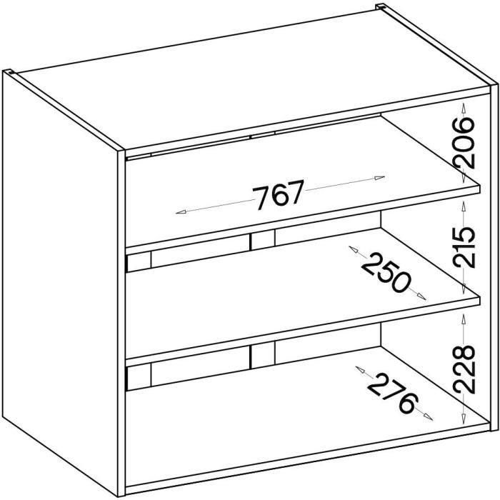 Mueble alto - MODENA - 80 cm - Roble artesanal y negro mate - CUISINIER 3