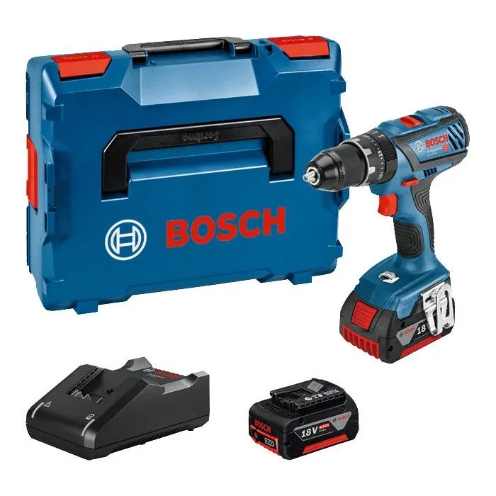 Bosch Professional GSB 18V-28 Taladro Atornillador a Batería 18V + 2 Baterías 4,0Ah + Cargador GAL 18V40 + L-Case 3