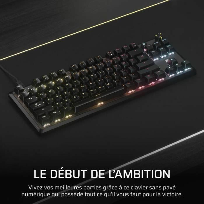 Teclado para juegos - CORSAIR - K70 Core TKL - RGB - Conmutadores MLX Red v2 - Con cable 4