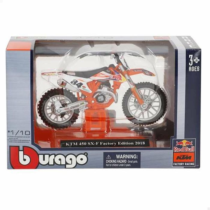 Moto metal burago wrb ktm cross escala 1:18 3 Moto metal burago wrb ktm cross escala 1:18 3