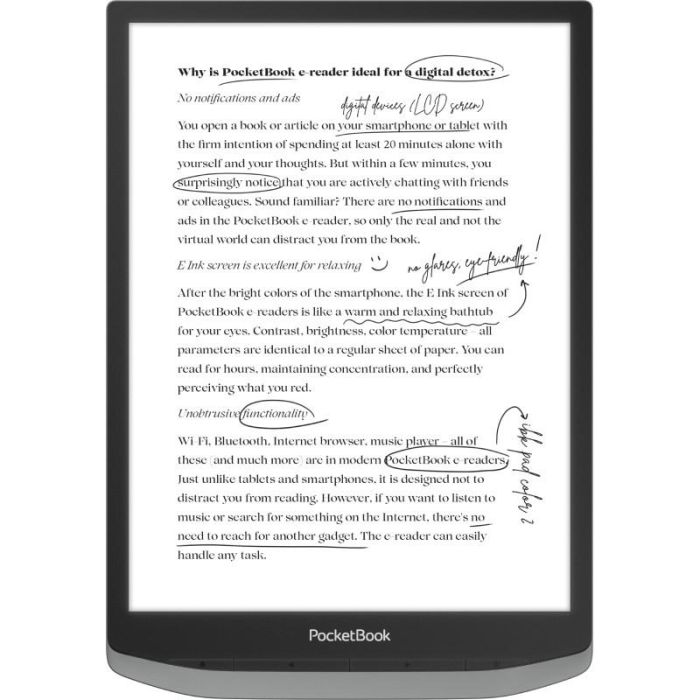PocketBook InkPad X Pro eReader 10.3" E Ink 1404x1872 Android 8.1 32GB Gris Táctil con Lápiz y Funda 2 PocketBook InkPad X Pro eReader 10.3" E Ink 1404x1872 Android 8.1 32GB Gris Táctil con Lápiz y Funda 2