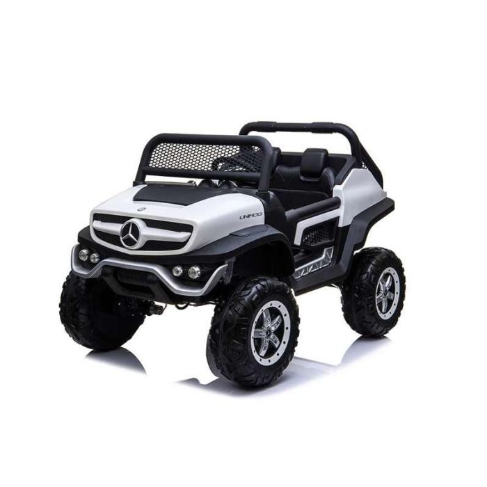 Coche mercedes unimog white bateria 12v 128 x 86 x 84cm runruntoys Coche mercedes unimog white bateria 12v 128 x 86 x 84cm runruntoys
