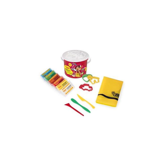 Plastilina Jovi Juego Cubo Surtido (6 Pastillas + 3 Modeladores + 3 Moldes + Mantel)