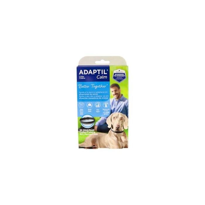 Adaptil Collar Calmante para Perros L 70 cm (hasta 50kg) - Feromonas para Reducir Estrés, Ansiedad y Miedos, Dura 30 Días