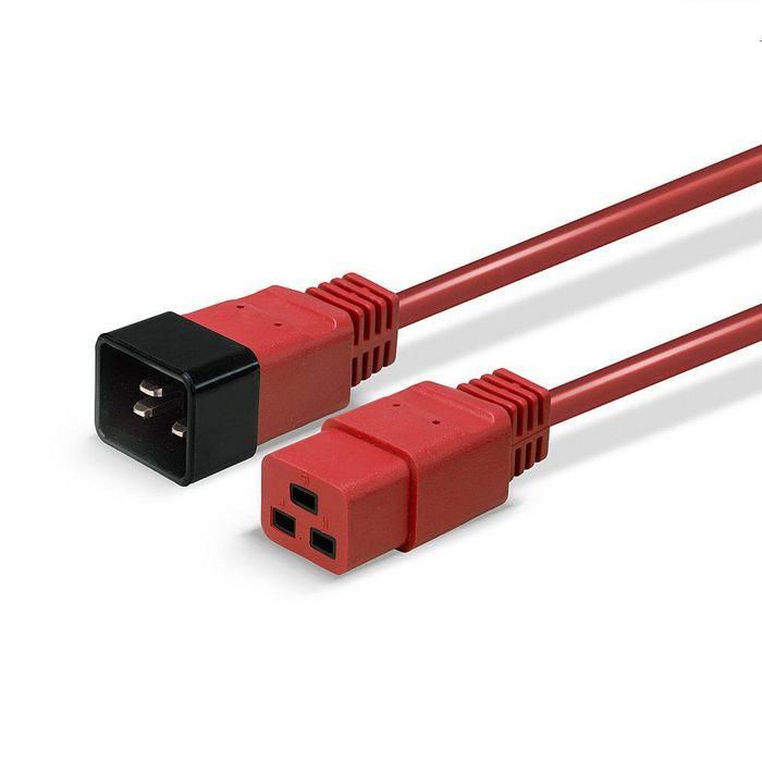 Lindy 3m IEC C19 to C20 Extension Cable, Red 4 Lindy 3m IEC C19 to C20 Extension Cable, Red 4