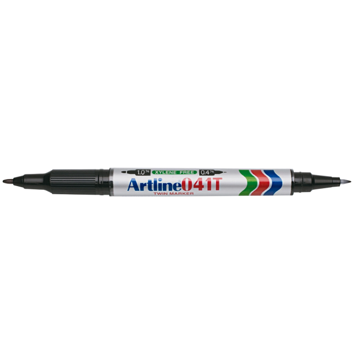 Artline EK-041T Rotulador Marcador Permanente Negro Doble Punta 0,4 mm y 1 mm 1