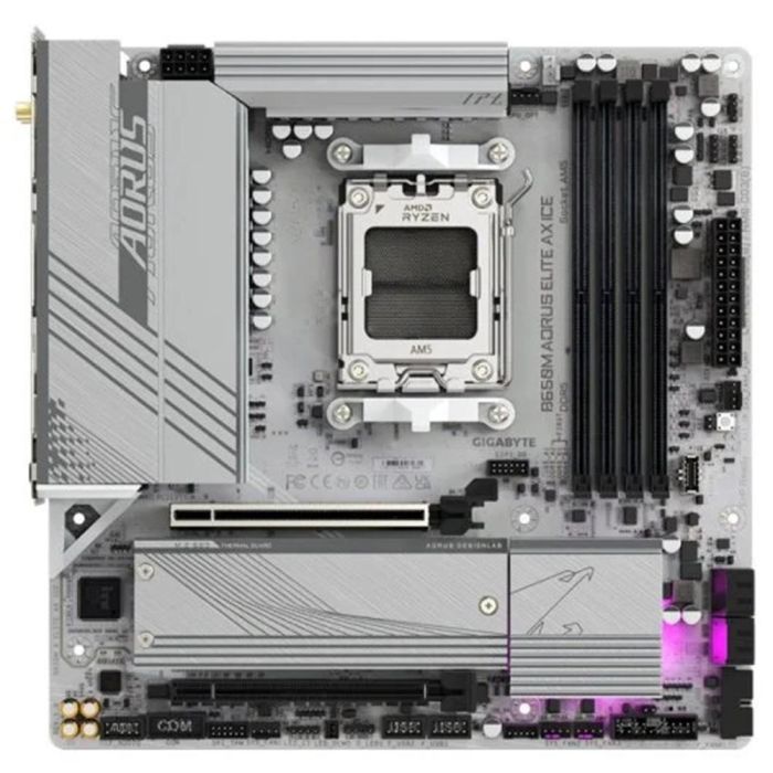 GIGABYTE B650M AORUS ELITE AX ICE placa base AMD B650 Zócalo AM5 micro ATX 1 GIGABYTE B650M AORUS ELITE AX ICE placa base AMD B650 Zócalo AM5 micro ATX 1