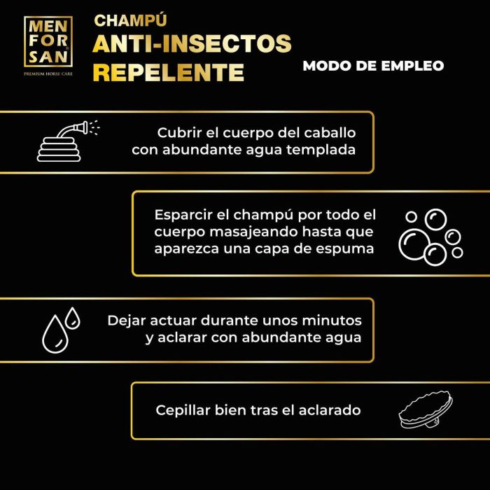 Champú para Caballos Menforsan herbal 1 L Repelente de insectos 3 Champú para Caballos Menforsan herbal 1 L Repelente de insectos 3
