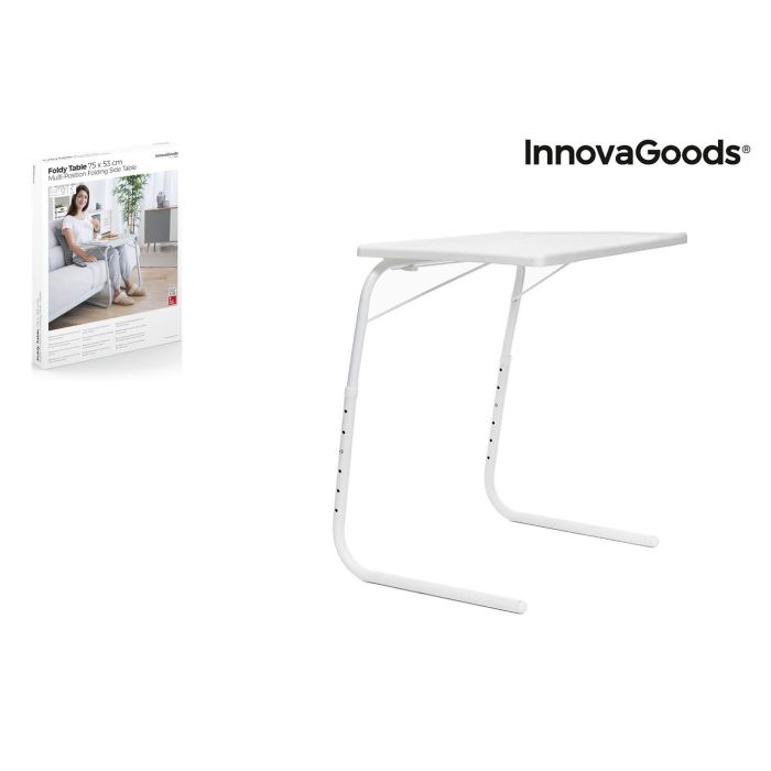 Mesa Plegable Auxiliar Multiposición Foldy Table InnovaGoods Mesa Plegable Auxiliar Multiposición Foldy Table InnovaGoods