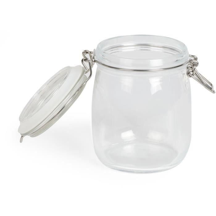 Livoo MEN400 - Juego de 5 Tarros para Batch Cooking de Vidrio Borosilicato con Cierre Metálico - 750 ml 2