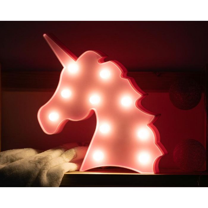 KioKids Lámpara LED Unicornio Rosa para Dormitorio Infantil - Luz Nocturna Decorativa Inalámbrica a Pilas - Ideal para Bebés y Niños 1 KioKids Lámpara LED Unicornio Rosa para Dormitorio Infantil - Luz Nocturna Decorativa Inalámbrica a Pilas - Ideal para Bebés y Niños 1