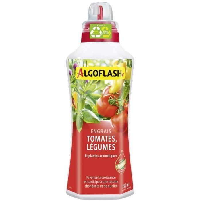 Algoflash Naturasol Fertilizante Líquido Completo Oligoelementos para Tomates, Hortalizas y Aromáticas 750 mL con Tapón Medidor. Ideal Huertas. 1 Algoflash Naturasol Fertilizante Líquido Completo Oligoelementos para Tomates, Hortalizas y Aromáticas 750 mL con Tapón Medidor. Ideal Huertas. 1