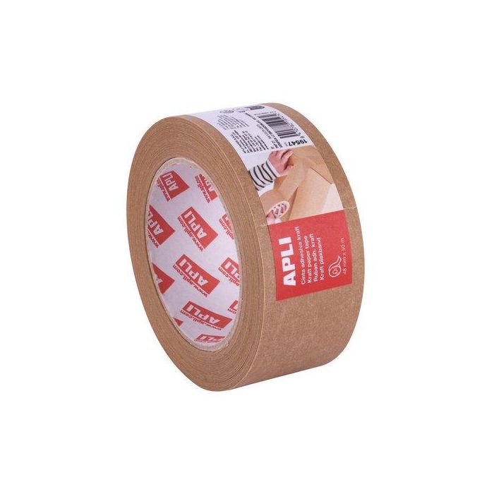 Cinta De Embalaje Apli Kraft Rollo 50M X 48Mm Marron 36 unidades