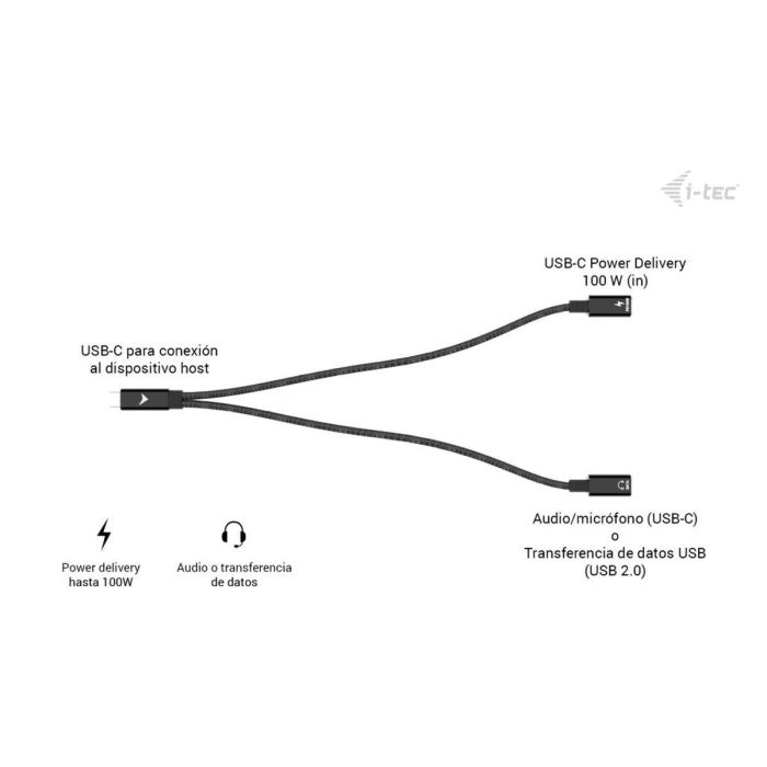 Cable USB i-Tec C31DUALSPLITTERCBLPD 4 Cable USB i-Tec C31DUALSPLITTERCBLPD 4