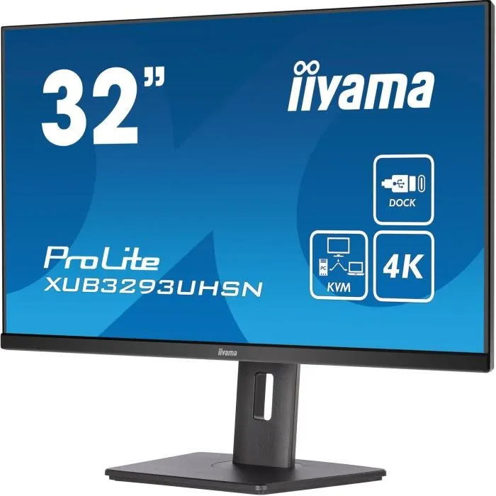 iiyama Monitor XUB3293UHSN-B5 32" 4K UHD IPS 3840x2160 4ms USB-C HDMI DisplayPort Negro 2