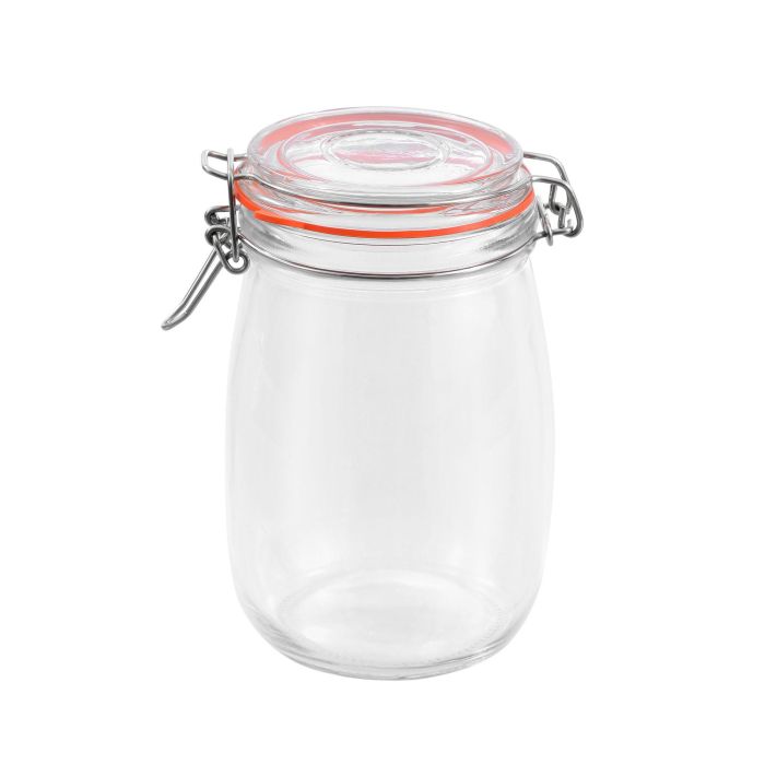 Tarro Hermético de Vidrio con Cierre Clip 1000 ml - La Mediterranea (12 Unidades) 11 Tarro Hermético de Vidrio con Cierre Clip 1000 ml - La Mediterranea (12 Unidades) 11