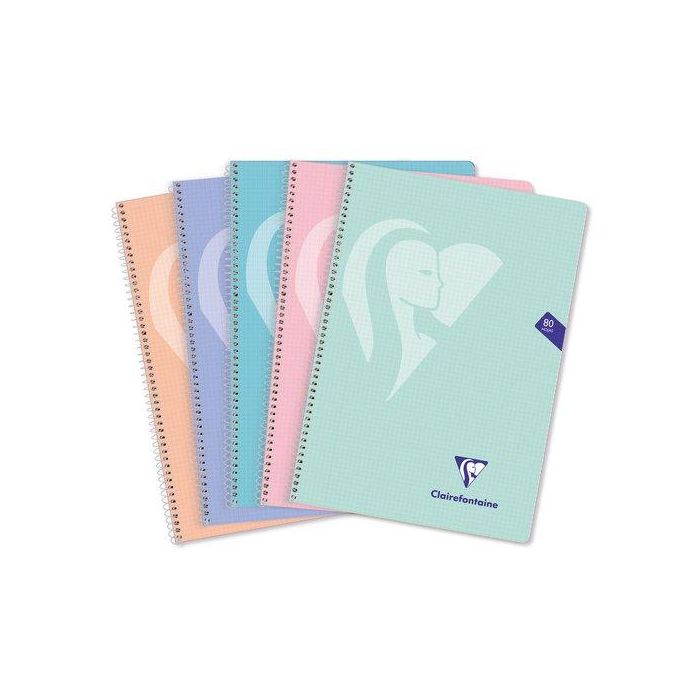 Bloc Clairefontaine Mimesys Polipropileno Fº 80H 4X4 90G Colores Pastel (Set de 20)