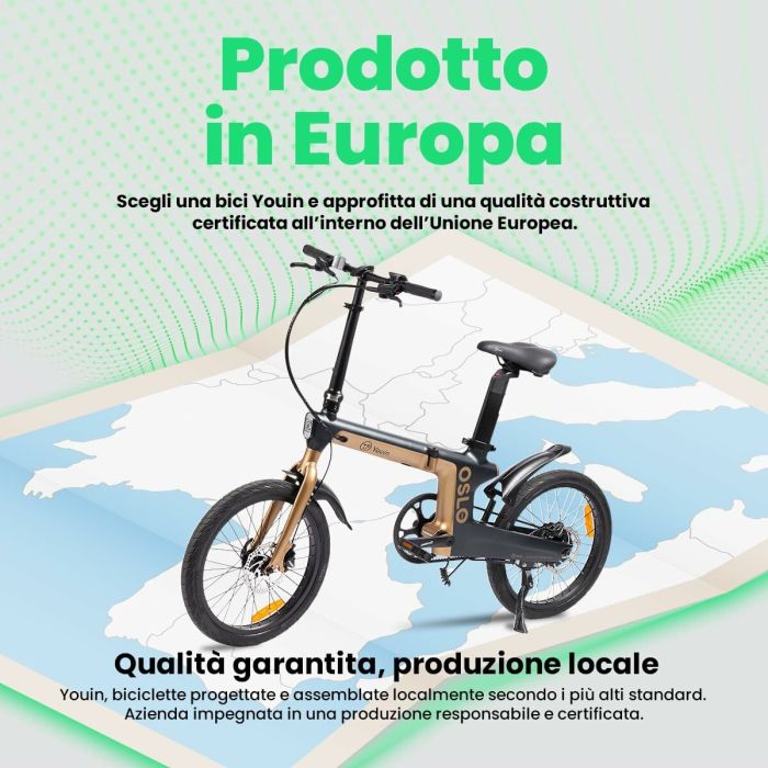 Bicicleta Eléctrica Youin BK1950 OSLO PRO Negro Dorado 2 Bicicleta Eléctrica Youin BK1950 OSLO PRO Negro Dorado 2