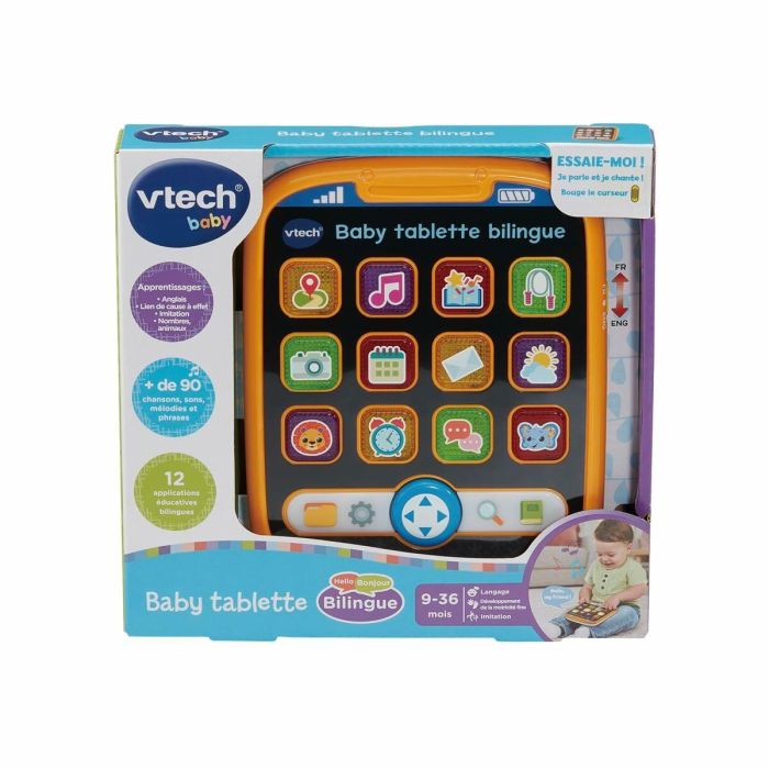 Vtech Baby Tableta Bilingüe para Bebé - Juguete Educativo con 12 Botones Iluminados, Francés e Inglés (9-36 meses) 1 Vtech Baby Tableta Bilingüe para Bebé - Juguete Educativo con 12 Botones Iluminados, Francés e Inglés (9-36 meses) 1