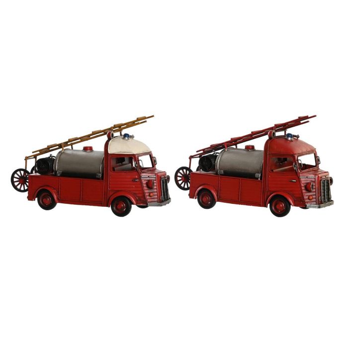 Vehiculo Decoracion Vintage DKD Home Decor Rojo Plateado 14 x 19 x 33 cm (2 Unidades) Vehiculo Decoracion Vintage DKD Home Decor Rojo Plateado 14 x 19 x 33 cm (2 Unidades)