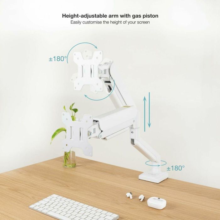 TooQ DB1334TNR-W Soporte para Monitor de Escritorio, 34 Pulgadas, Pinza/Atornillado, Blanco 8 TooQ DB1334TNR-W Soporte para Monitor de Escritorio, 34 Pulgadas, Pinza/Atornillado, Blanco 8