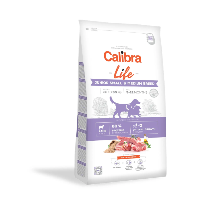 Calibra Dog Life Junior Small&Medium Breed Borrego 2,5 kg