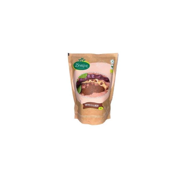 ZEALIA Harina de Algarroba Bio 500g - Sin Gluten y Vegana, Sustituto del Cacao con Fibra, Calcio y Hierro