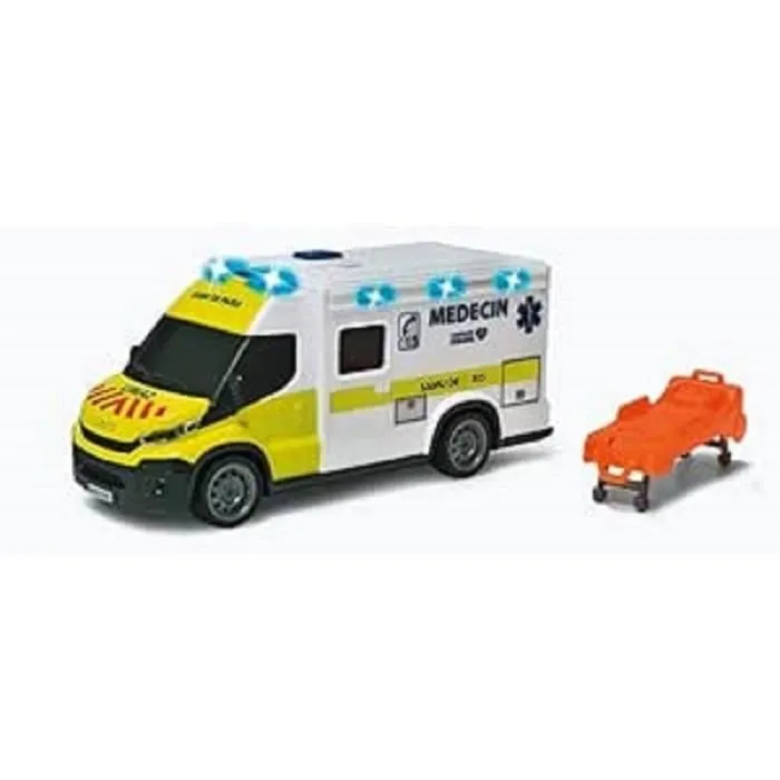Dickie Toys IVECO Daily Ambulancia Samu Rueda libre Efectos de luz y sonido SMOB203713014002 1