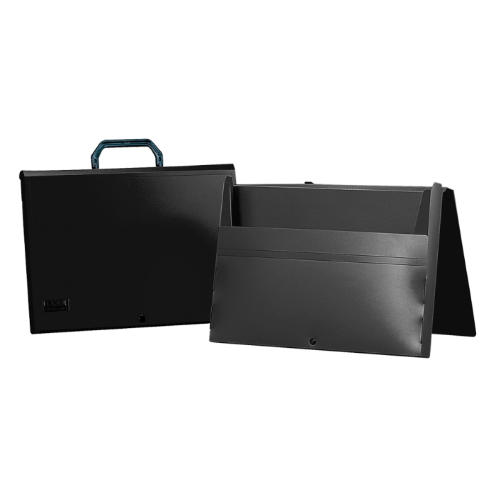 Liderpapel Portadocumentos Broche Polipropileno DIN A4 Negra con Asa 1